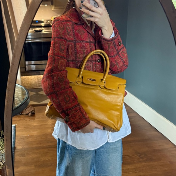 birkin inspired Handbags - Birkin inspired Mustard yellow bag